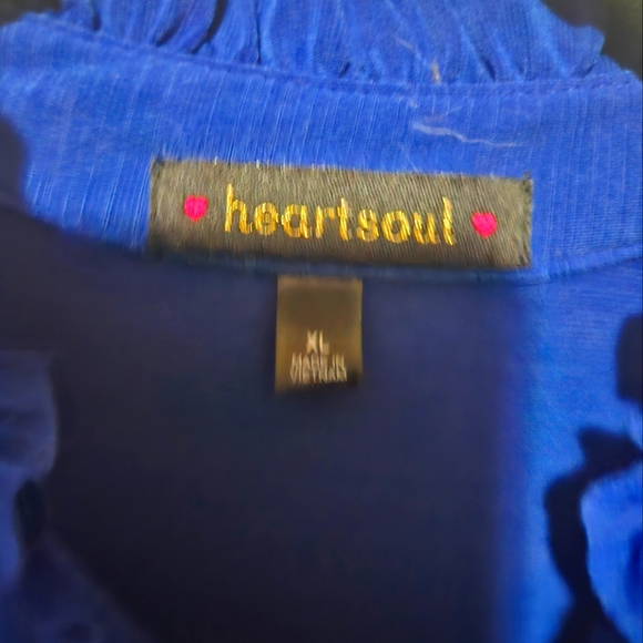 Royal Blue Ruffle Blouse - Picture 2 of 3